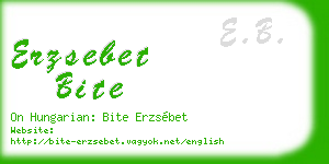 erzsebet bite business card
